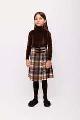 OLIVIA ROHDE PLAID PLEATED SKIRT