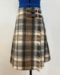 OLIVIA ROHDE PLAID PLEATED SKIRT