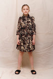 OLIVIA ROHDE 2PC FLOWER PRINT PUFF SLEEVE BLOUSE AND FLAIRY SKIRT