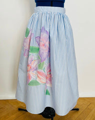 OLIVIA ROHDE 2PC FLOWER DETAIL RUFFLE TOP WITH SKIRT