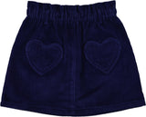 LOUIS LOUISE SCHOOLA HEART POCKET CORDUROY SKIRT