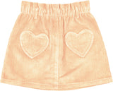 LOUIS LOUISE SCHOOLA HEART POCKET CORDUROY SKIRT