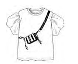 MARC JACOBS SNAPSHOT GARPHIC TEE WITH RUFFLE TEE