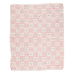 BEBE ORGANIC SUMMER FLOWER PATCHWORK BLANKET