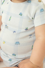 BEE & DEE 2PC SUMMER PLAID SHORT SET