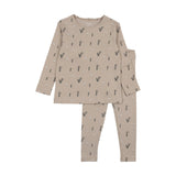 BEE & DEE 2PC SWAN PRINT LOUNGEWEAR PJS