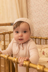 BEE & DEE 2PC SWEET CLASSIC POINTELLE FOOTIE WITH BEANIE SET