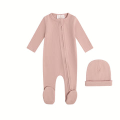 MI AMOUR 2PC SWEET DREAMS PAJAMA FOOTIE+HAT SET