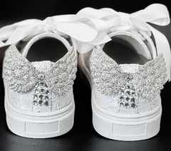 SWEETIE PIE DRESSY LACE APPLIQU'E RIBBON LACE SNEAKERS
