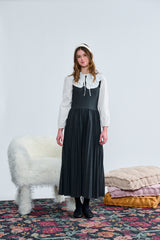 LAURENT KNIT DROPWAIST PLEATED JUMPER