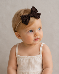 BANDEAU TAFFETA WINTER DRESSY BOW NYLON BAND