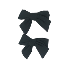 BANDEAU TAFFETA WINTER MINI BOW CLIP SET