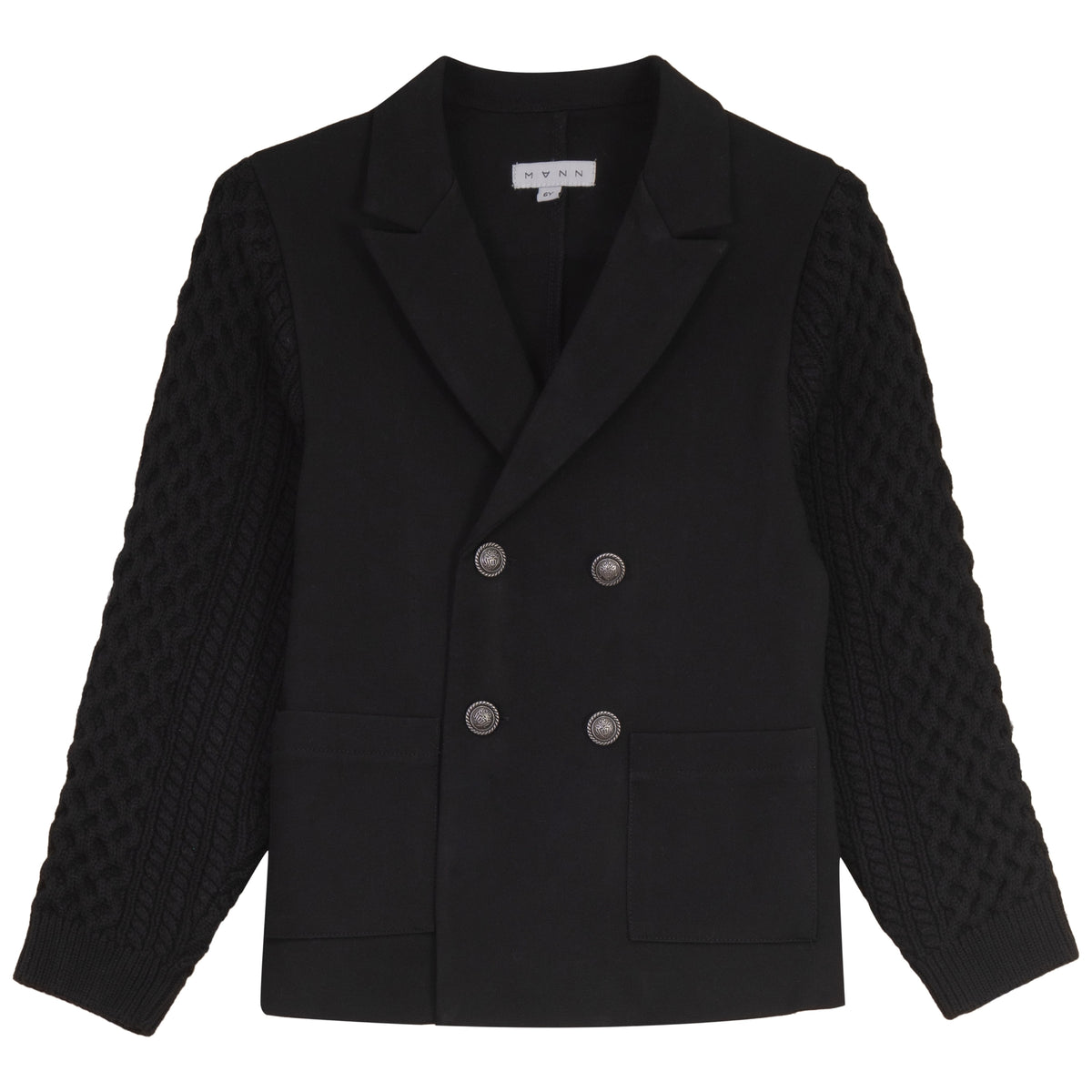 MANN CABLE KNIT SLEEVES BLAZER