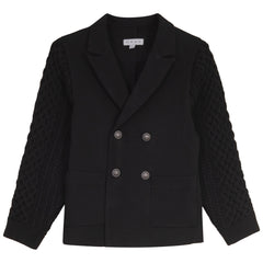 MANN CABLE KNIT SLEEVES BLAZER
