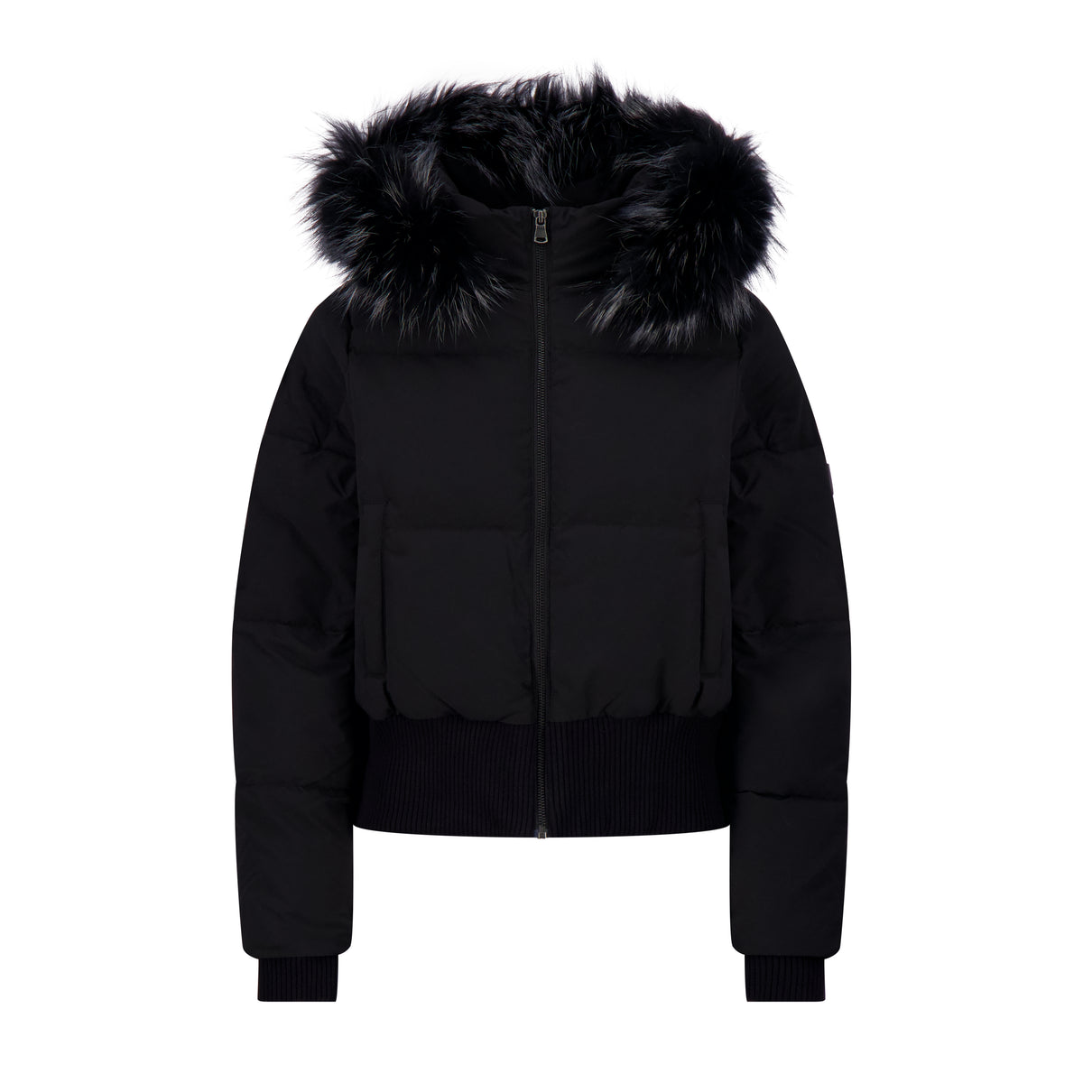 SCOTCH BONNET FUR HOOD ELASTIC COAT
