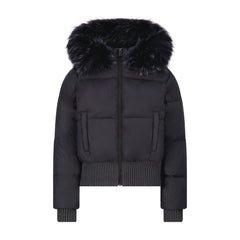 SCOTCH BONNET FUR HOOD ELASTIC COAT