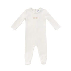 KIPP BABY 4PC BEBE STITCH FOOTIE,BIB,BONNET&BLANKET