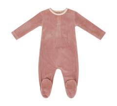 KIPP BABY 2PC TEXTURED VELOUR FOOTIE WITH HAT