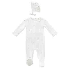 KIPP BABY 3PC STAR FOOTIE + BONNET + BLANKET SET