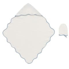 KIPP BABY 2PC SCALLOP TOWEL AND MITT SET