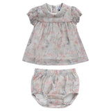 KLAI 2PC CHIFFON BABY DRESS WITH BLOOMER SET