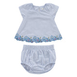 KIPP 2PC AMELIA STRIPED TUNIC TOP WITH BLOOMER SET