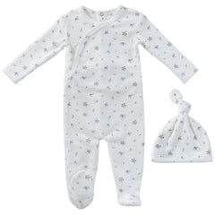 KIPP BABY 2PC LIL BLOOMS FOOTIE AND HAT SET