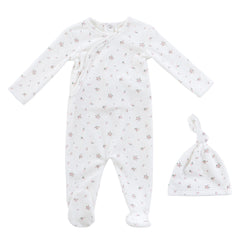KIPP BABY 2PC LIL BLOOMS FOOTIE AND HAT SET