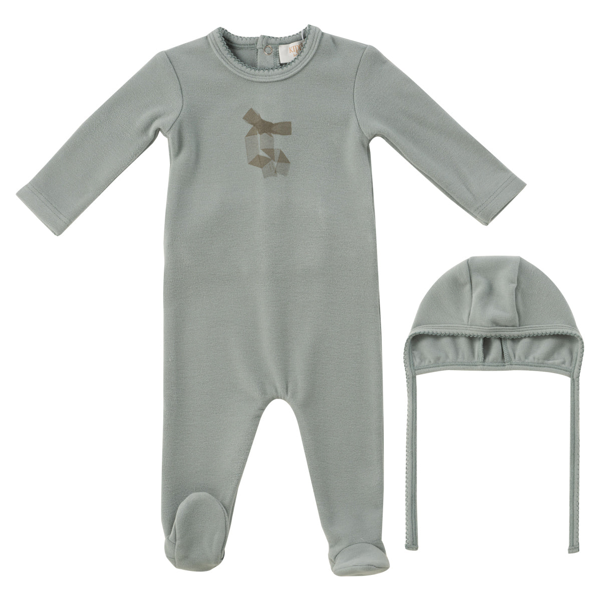 KIPP BABY 2PC FELT BOW FOOTIE AND BONNET SET