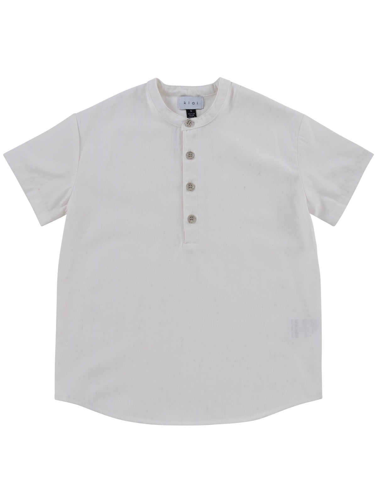 KLAI SHORT SLEEVE MANDARIN COLLAR SHIRT