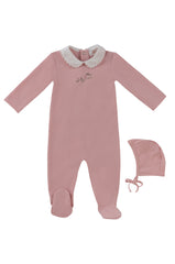 KIPP BABY 2PC MAGICAL MEADOW COLLAR FOOTIE WITH HAT