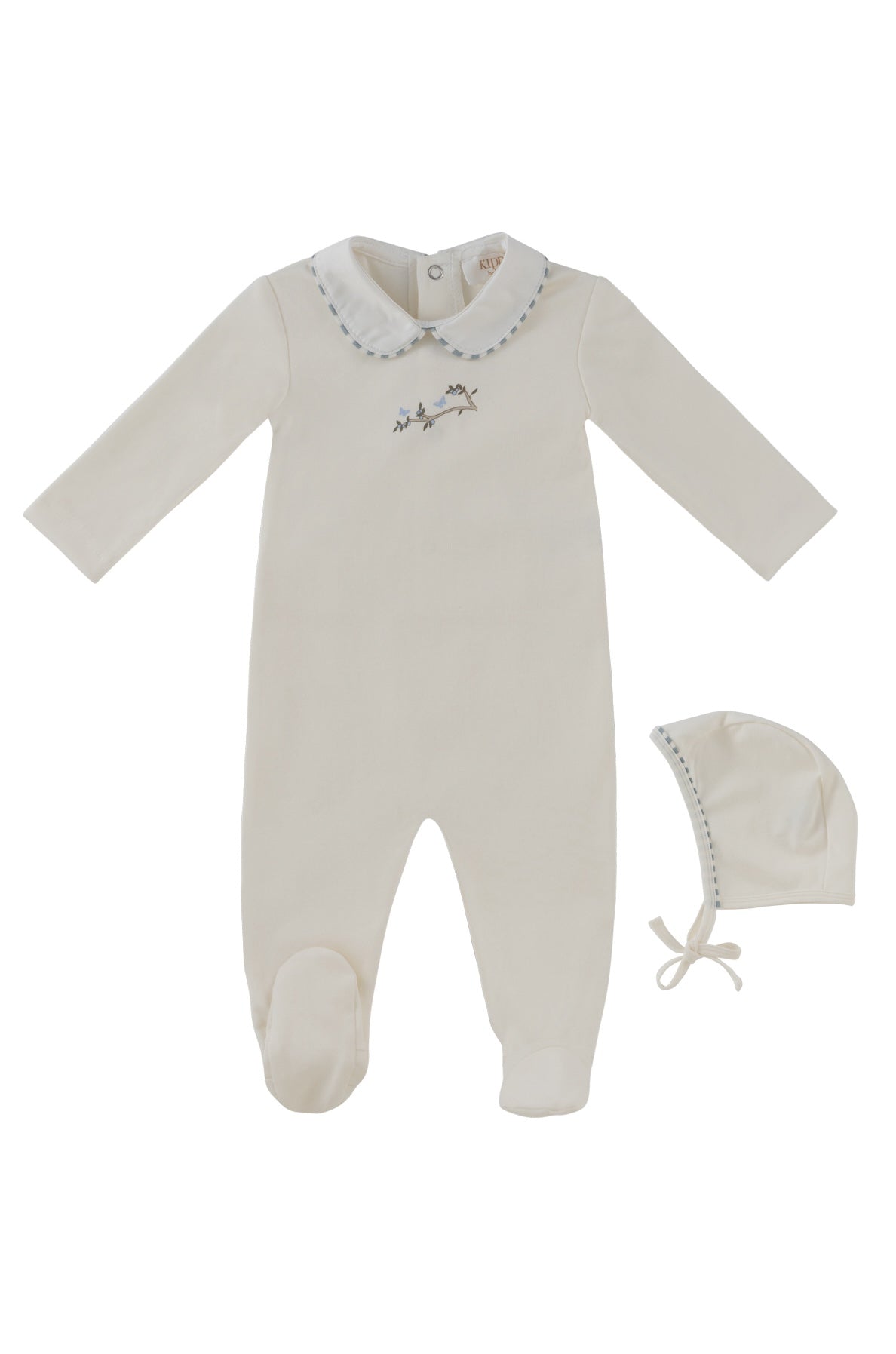 KIPP BABY 2PC MAGICAL MEADOW COLLAR FOOTIE WITH HAT