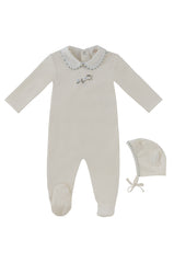 KIPP BABY 2PC MAGICAL MEADOW COLLAR FOOTIE WITH HAT
