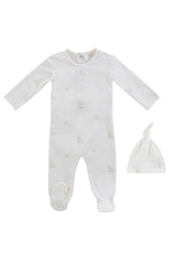 KIPP BABY 2PC BLOCKS FOOTIE WITH HAT