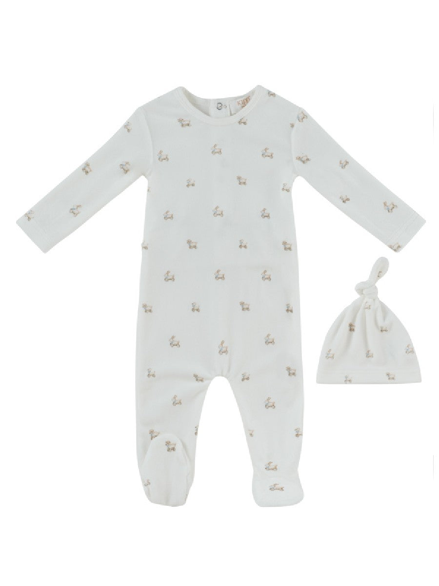 KIPP BABY 2PC PETIT AMIS FOOTIE & HAT SET