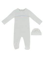 KIPP BABY 3PC MON BEBE D'AMOUR FOOTIE, HAT & BIB SET