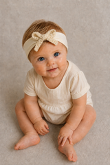 BANDEAU TEXTURED WOOL BRAID BABY MODAL BAND