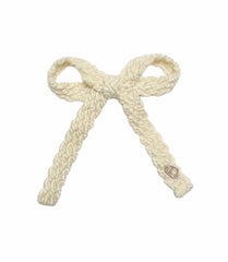 BANDEAU TEXTURED WOOL BRAID MEDIUM BOW CLIP