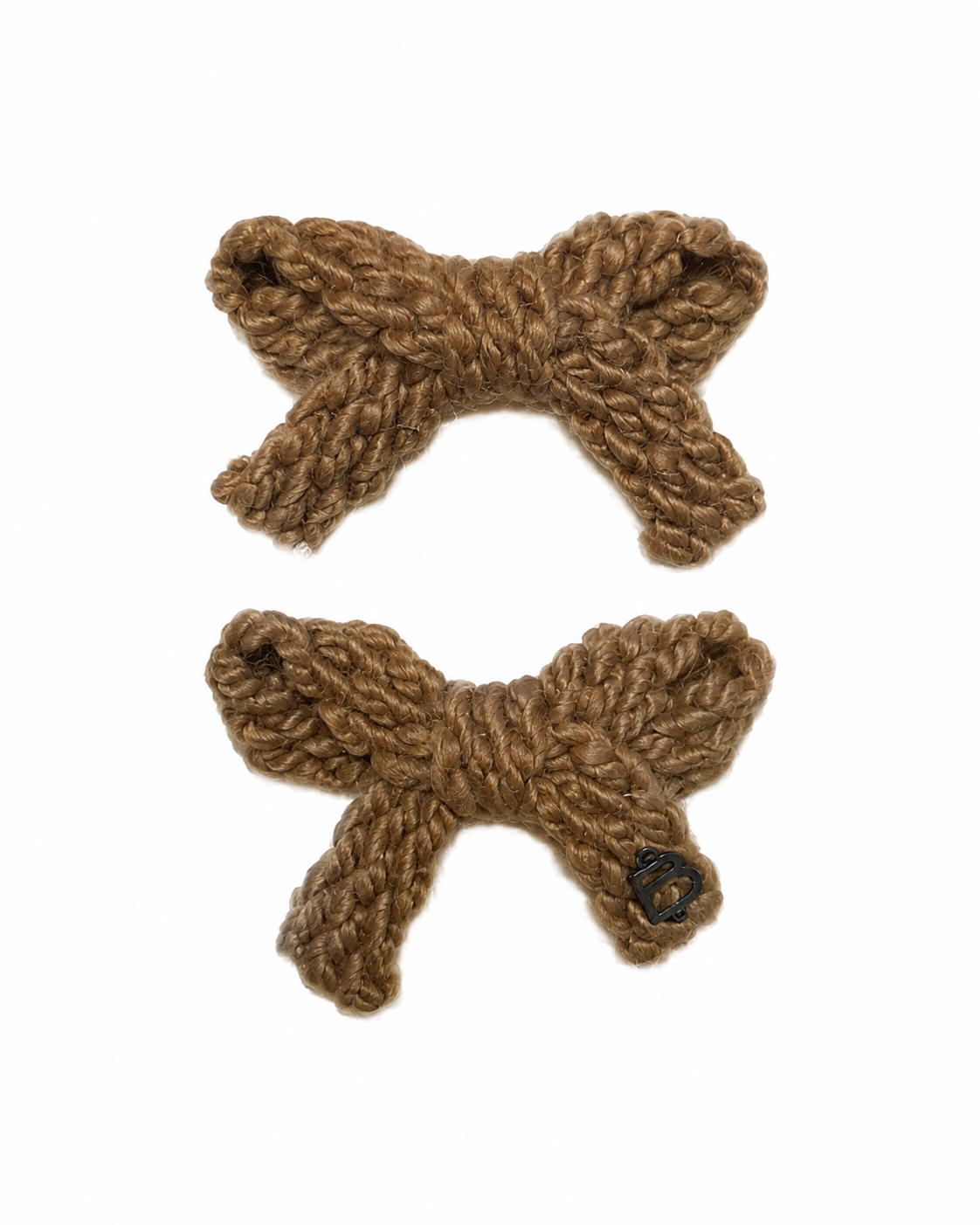 BANDEAU TEXTURED WOOL BRAID MINI BOW CLIP SET