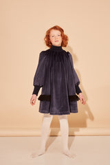 THE MIDDLE DAUGHTER LACE RUFFLE TRIM WITH HIGH NECK AND CUFF DRESS