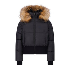 SCOTCH BONNET FUR HOOD ELASTIC COAT