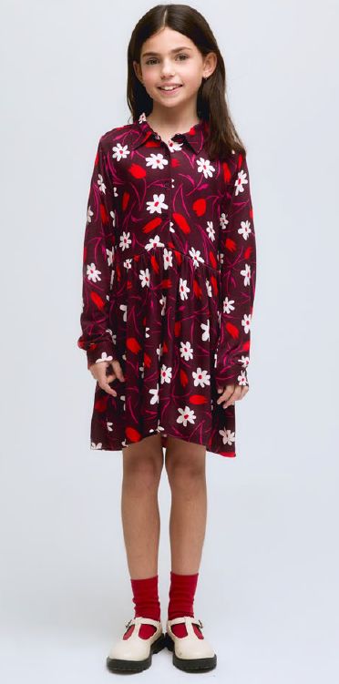 COMPANIA FANTASTICA MINI TULIP FLOWER PRINT DRESS