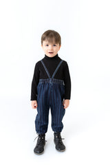 BONJOY PRINTED STRIPE PANT OVERALL