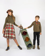 KIX PATCH PLAID SKIRT