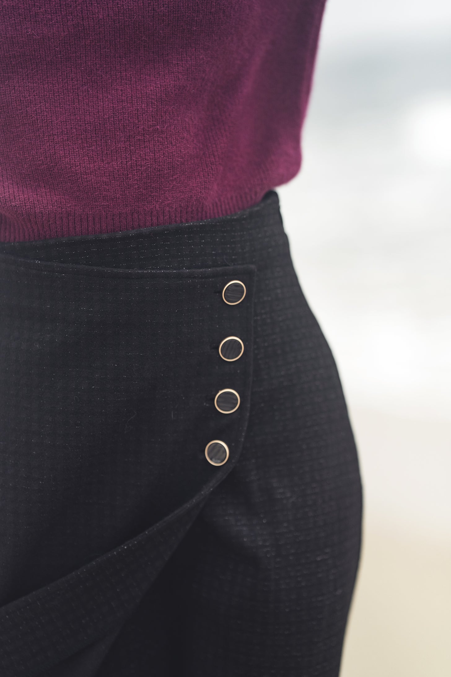 GEM WOOL WRAP SKIRT