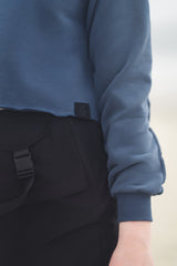 G DEGREE RAW EDGE SWEATSHIRT