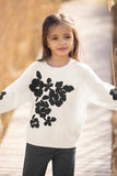 TARTINE ET CHOCOLAT BLACK VELVET FLOCKING SWEATER