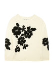 TARTINE ET CHOCOLAT BLACK VELVET FLOCKING SWEATER