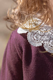 TARTINE ET CHOCOLAT CROCHET COLLAR KNIT SWEATER