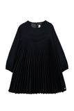 TARTINE ET CHOCOLAT LS PLEATED DRESS